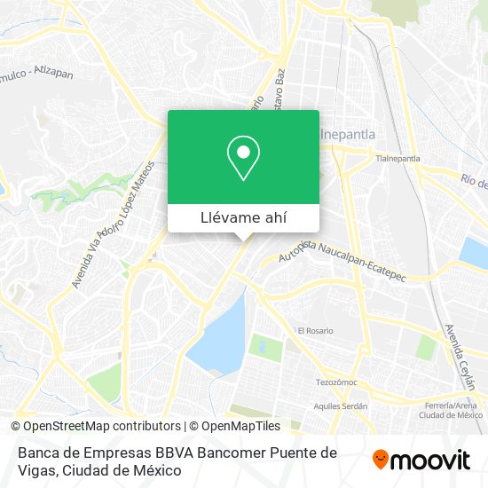 Mapa de Banca de Empresas BBVA Bancomer Puente de Vigas