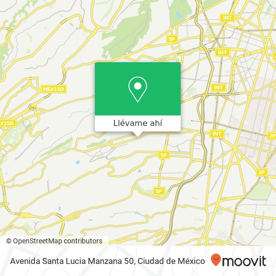 Mapa de Avenida Santa Lucia Manzana 50