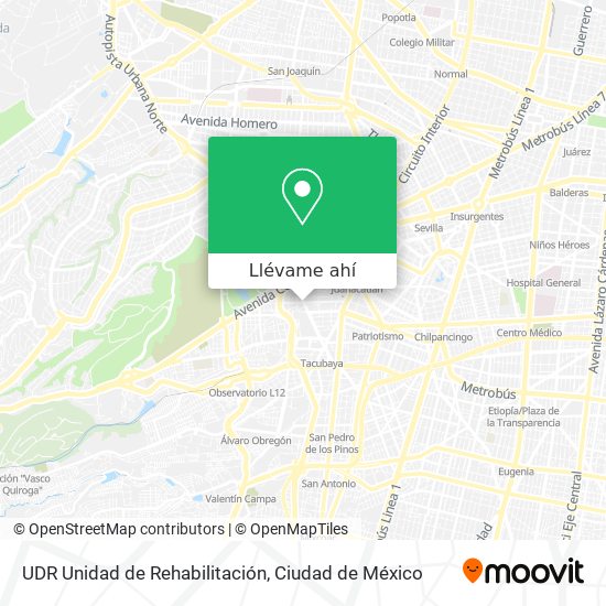 Mapa de UDR Unidad de Rehabilitación