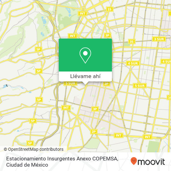 Mapa de Estacionamiento Insurgentes Anexo COPEMSA