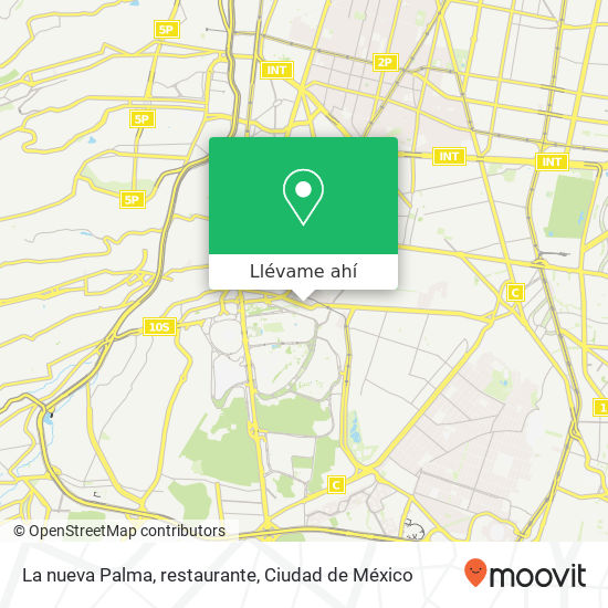 Mapa de La nueva Palma, restaurante