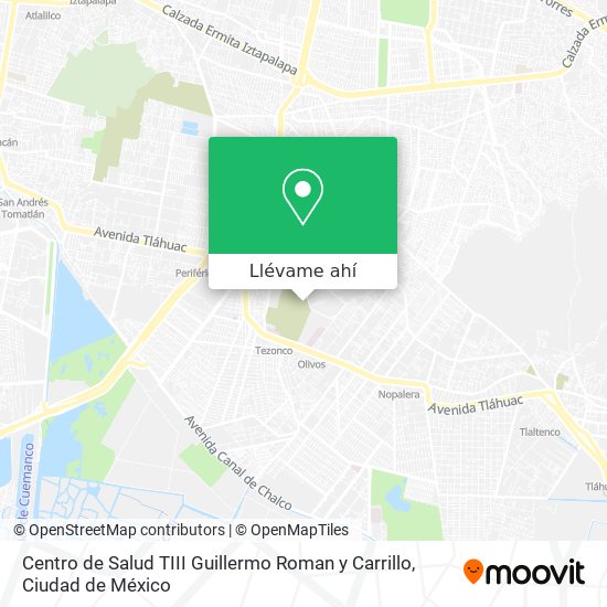 Mapa de Centro de Salud TIII Guillermo  Roman y Carrillo
