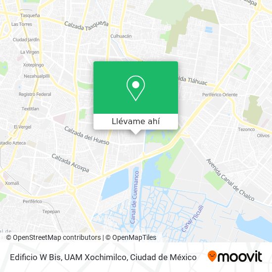 Mapa de Edificio W Bis, UAM Xochimilco