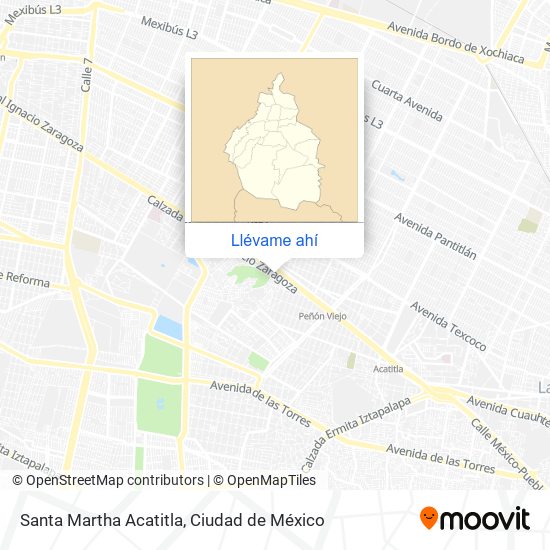 Mapa de Santa Martha Acatitla