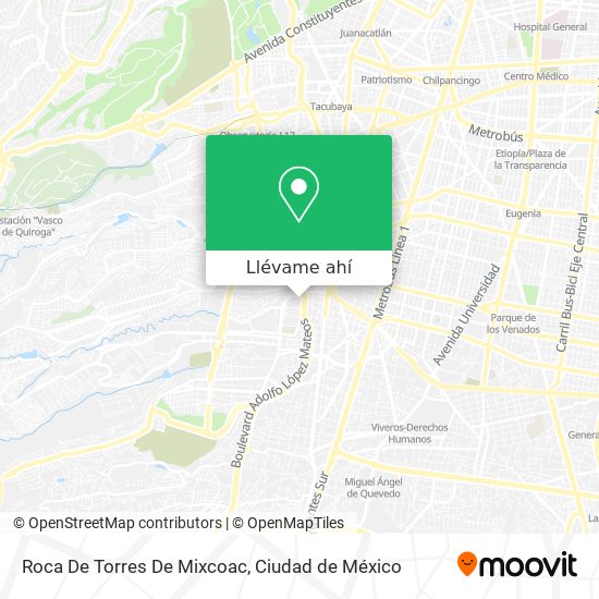 Mapa de Roca De Torres De Mixcoac