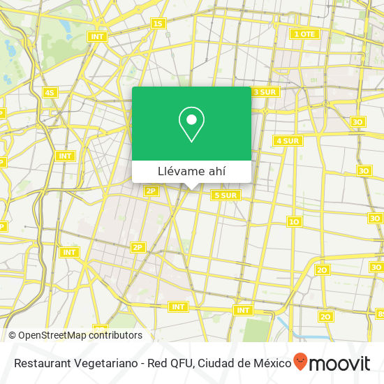 Mapa de Restaurant Vegetariano - Red QFU
