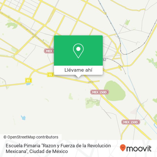 Mapa de Escuela Pimaria "Razon y Fuerza de la Revolución Mexicana"