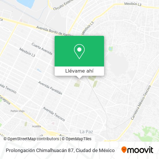 Mapa de Prolongación Chimalhuacán 87