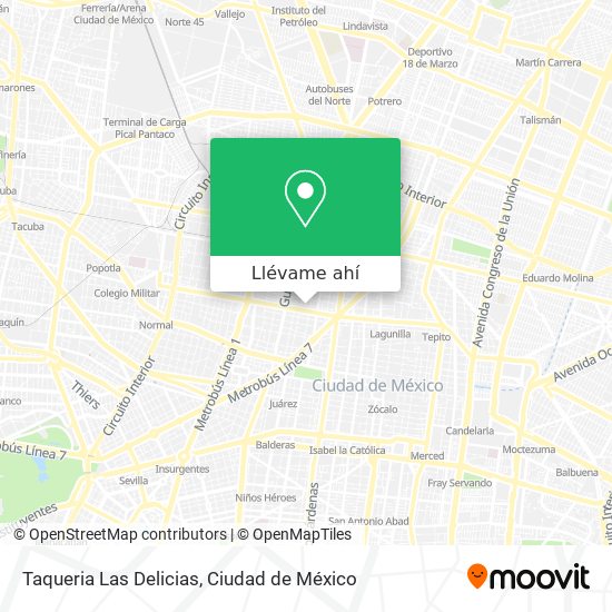 Mapa de Taqueria Las Delicias