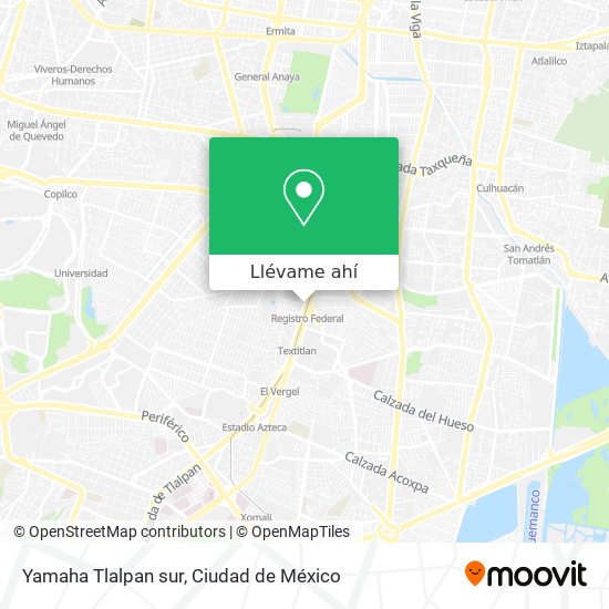 Mapa de Yamaha Tlalpan sur