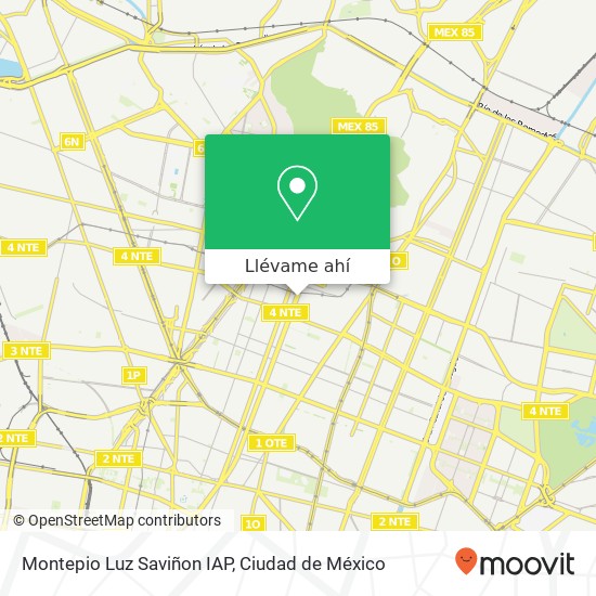 Mapa de Montepio Luz Saviñon IAP