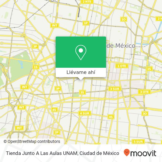 Mapa de Tienda Junto A Las Aulas UNAM