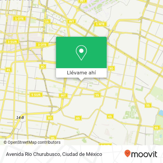 Mapa de Avenida Río Churubusco