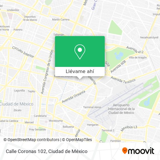 Mapa de Calle Coronas 102