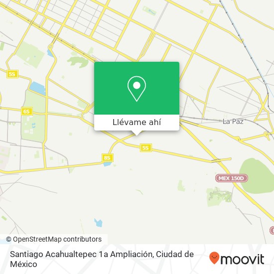 Mapa de Santiago Acahualtepec 1a Ampliación