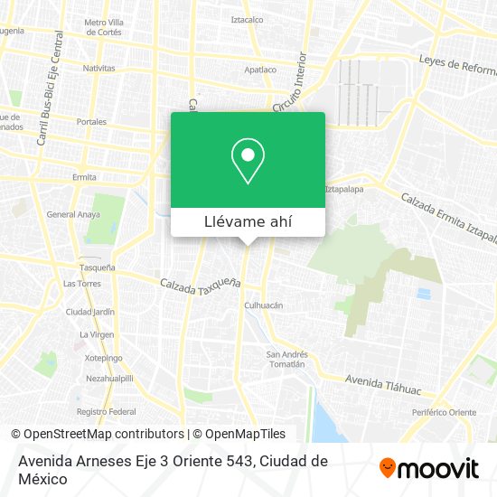 Mapa de Avenida Arneses Eje 3 Oriente 543