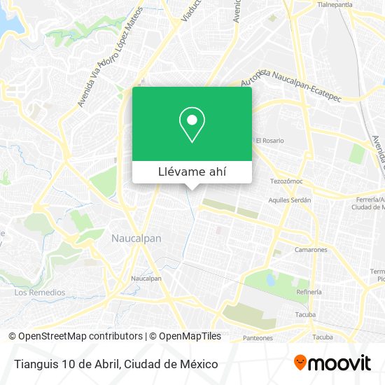 Mapa de Tianguis 10 de Abril