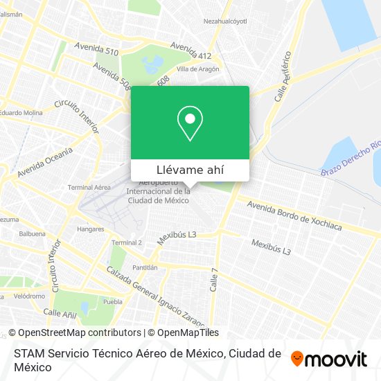 Mapa de STAM Servicio Técnico Aéreo de México