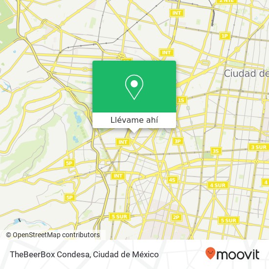 Mapa de TheBeerBox Condesa