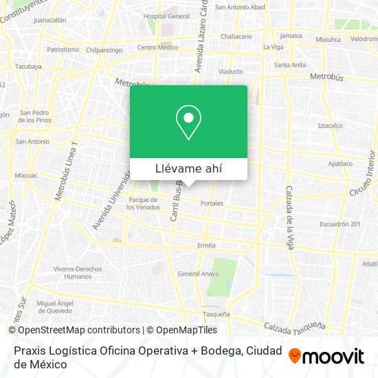 Mapa de Praxis Logística Oficina Operativa + Bodega