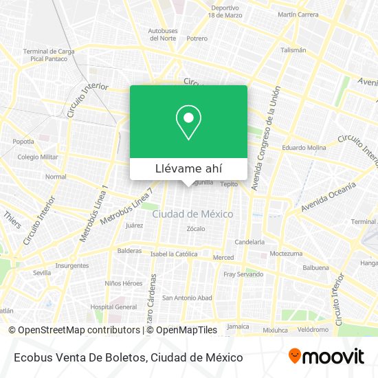 Mapa de Ecobus Venta De Boletos