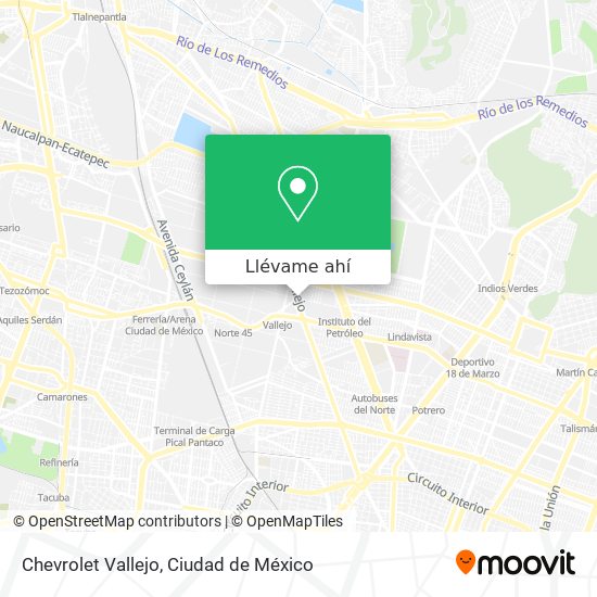Mapa de Chevrolet Vallejo