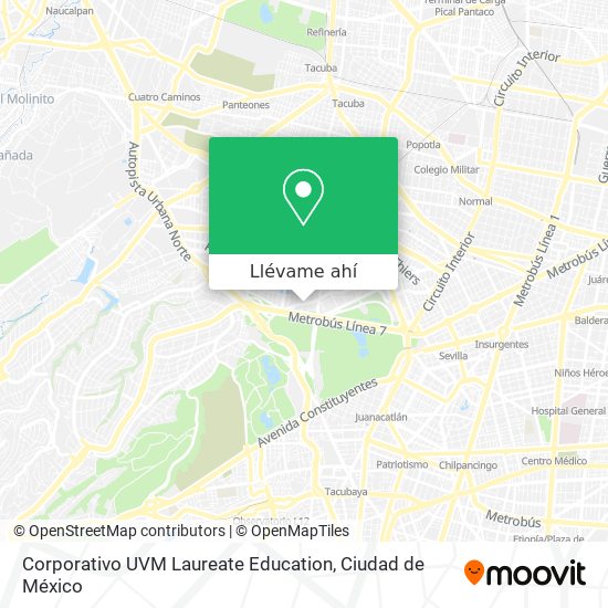 Mapa de Corporativo UVM Laureate Education