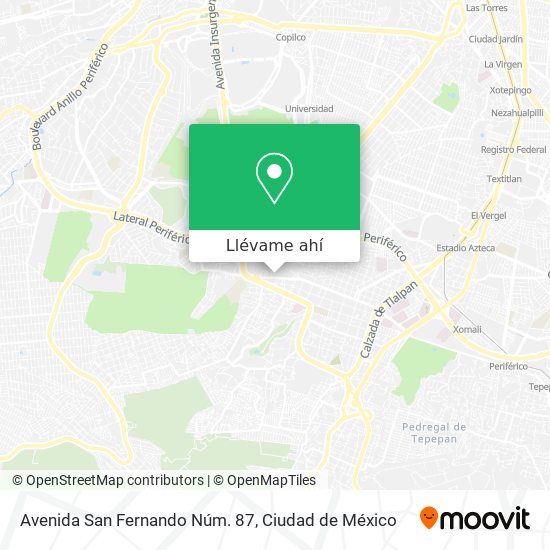 Mapa de Avenida San Fernando Núm. 87