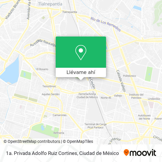 Mapa de 1a. Privada Adolfo Ruiz Cortines