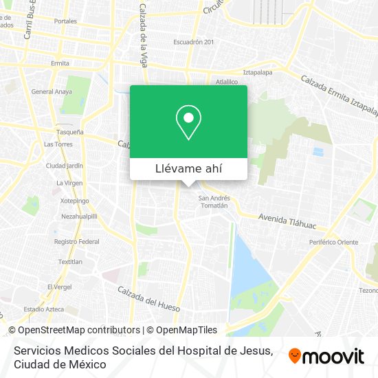 Mapa de Servicios Medicos Sociales del Hospital de Jesus