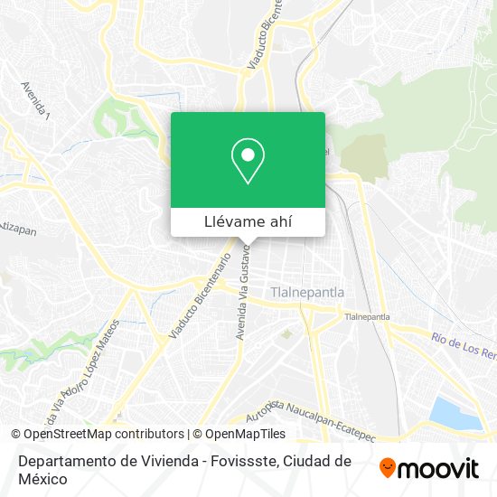 Mapa de Departamento de Vivienda - Fovissste