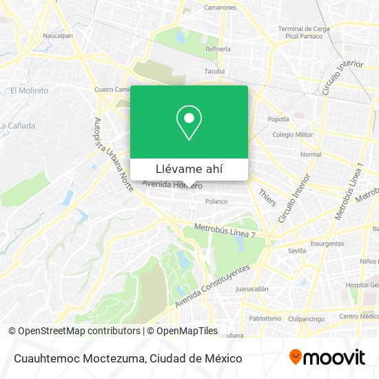 Mapa de Cuauhtemoc Moctezuma