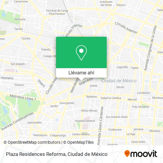 Mapa de Plaza Residences Reforma