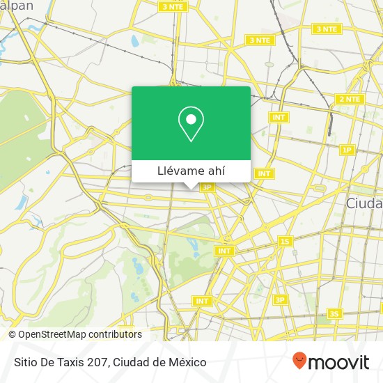 Mapa de Sitio De Taxis 207