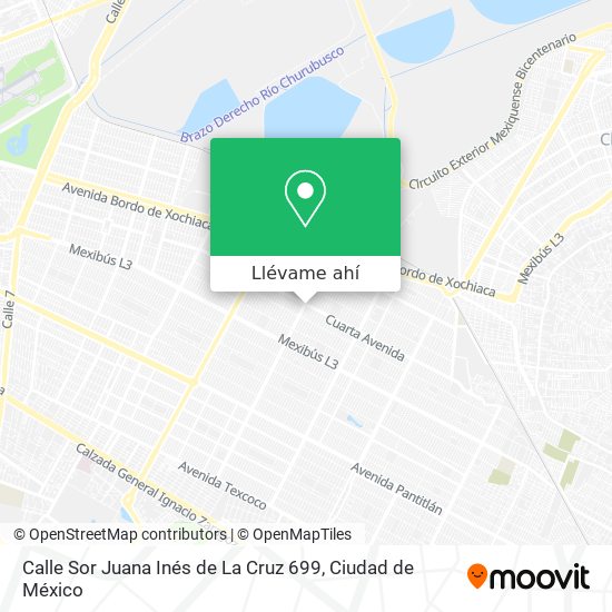 Mapa de Calle Sor Juana Inés de La Cruz 699