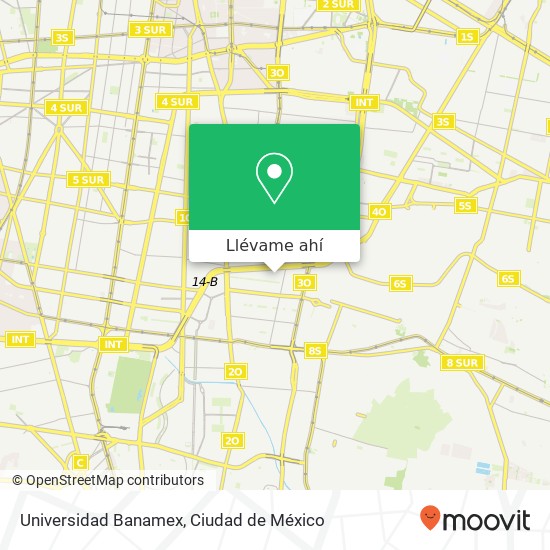Mapa de Universidad Banamex