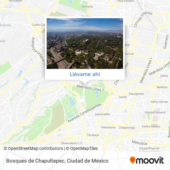 Mapa de Bosques de Chapultepec
