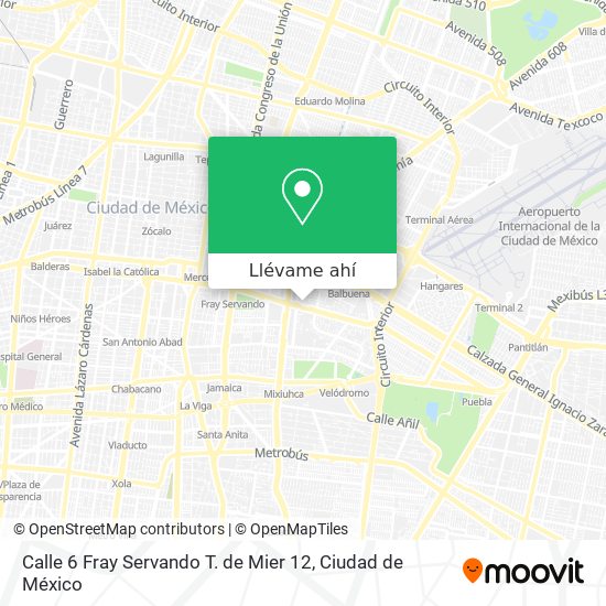 Mapa de Calle 6 Fray Servando T. de Mier 12