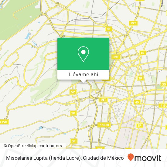 Mapa de Miscelanea Lupita (tienda Lucre)