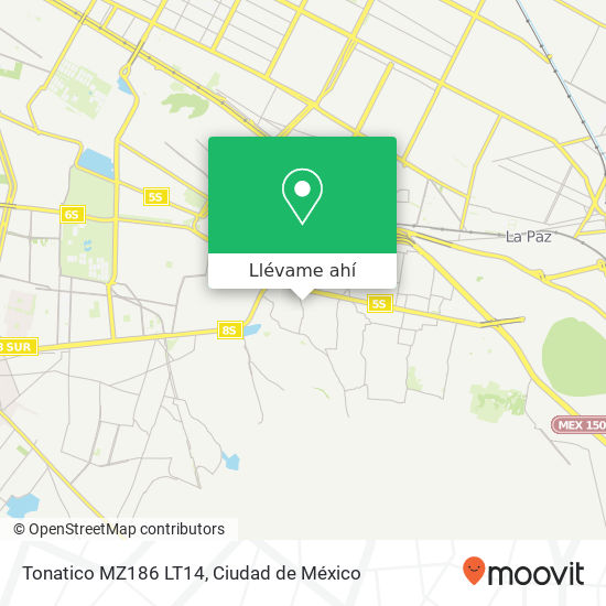 Mapa de Tonatico MZ186 LT14