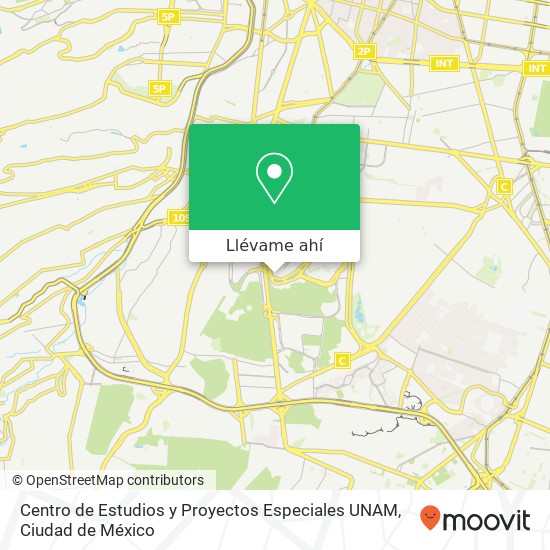 Mapa de Centro de Estudios y Proyectos Especiales UNAM
