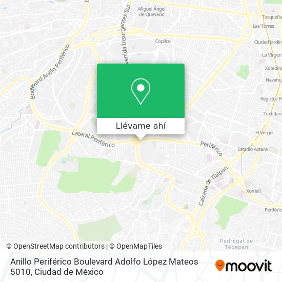 Mapa de Anillo Periférico Boulevard Adolfo López Mateos 5010