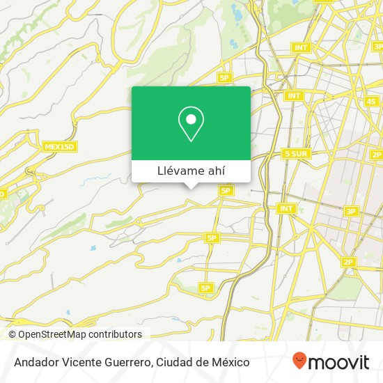 Mapa de Andador Vicente Guerrero