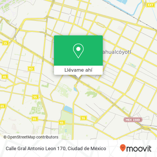 Mapa de Calle Gral Antonio Leon 170