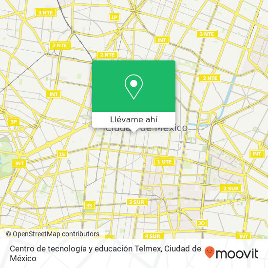 Mapa de Centro de tecnología y educación Telmex