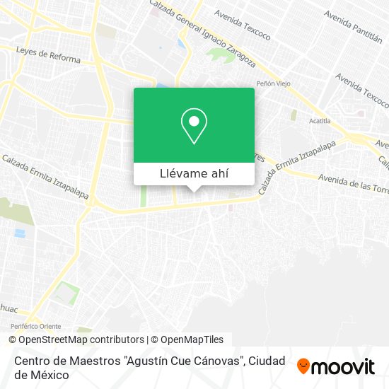 Mapa de Centro de Maestros "Agustín Cue Cánovas"