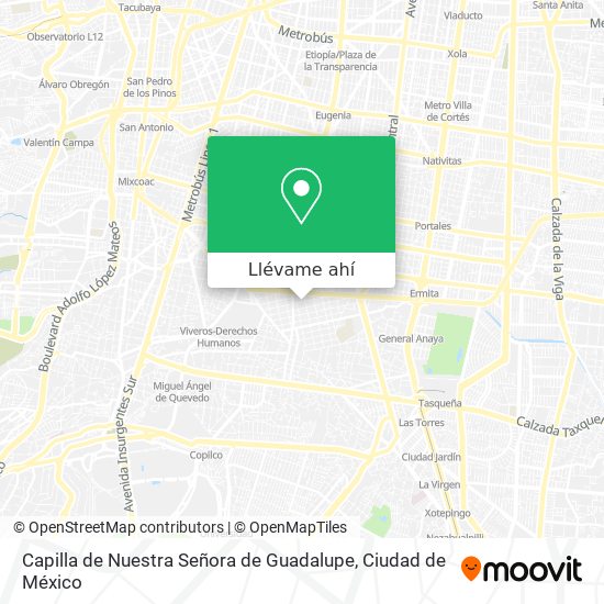 Mapa de Capilla de Nuestra Señora de Guadalupe