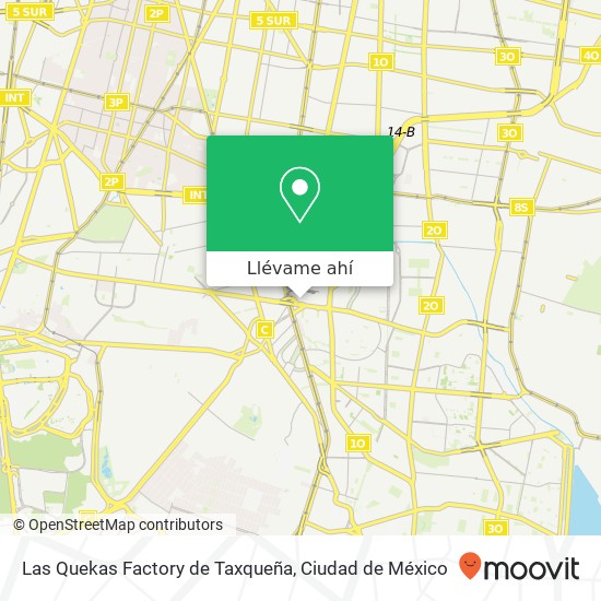 Mapa de Las Quekas Factory de Taxqueña