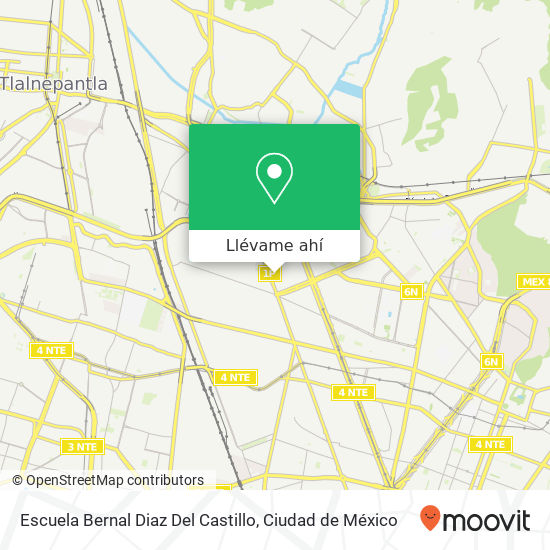 Mapa de Escuela Bernal Diaz Del Castillo