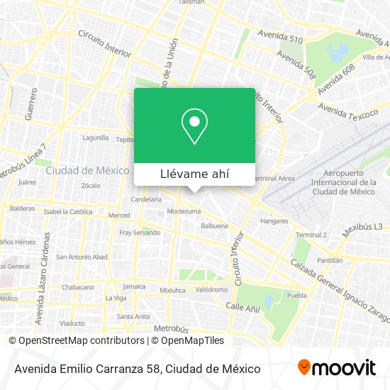 Mapa de Avenida Emilio Carranza 58